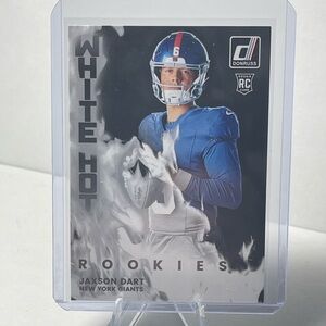 2025 Panini Donruss Football "White Hot Rookies" trading card of Jaxson Dart